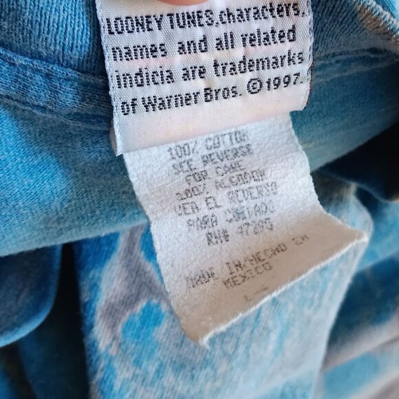 Medium Tie-Dye T-Shirt Vintage Mens T-shirt Medium 90s HOCKEY TIE DYE 1997 - Picture 9 of 9